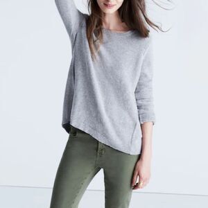 Madewell Riverside Texture Gray Knit Sweater Women’s Size Medium